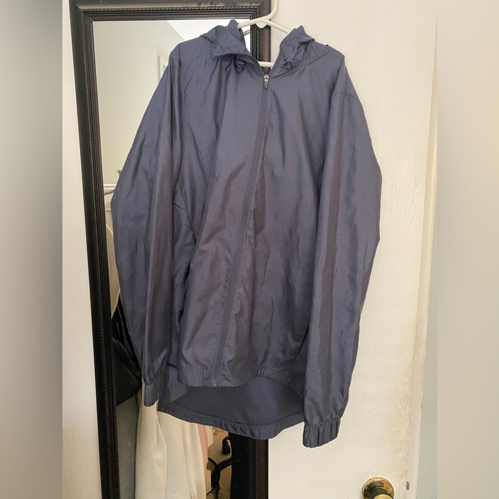 Blue ish gray windbreaker jacket